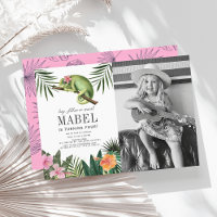 Foto de cumpleaños blanco del Chica Chameleon Rept