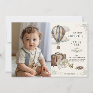 Invitación Foto de cumpleaños de aventura onederful