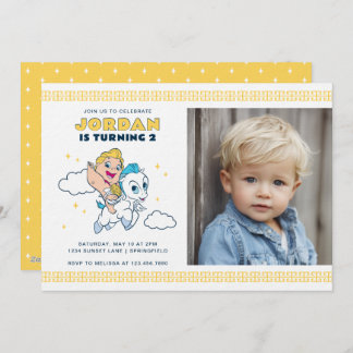 Invitación Foto de cumpleaños de bebé de Hércules de Disney