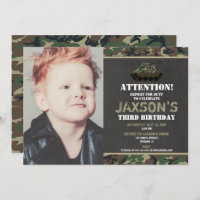 Foto de cumpleaños de Camo Army tank