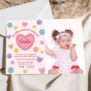 Invitación Foto de cumpleaños de Candy Valenty, cariño