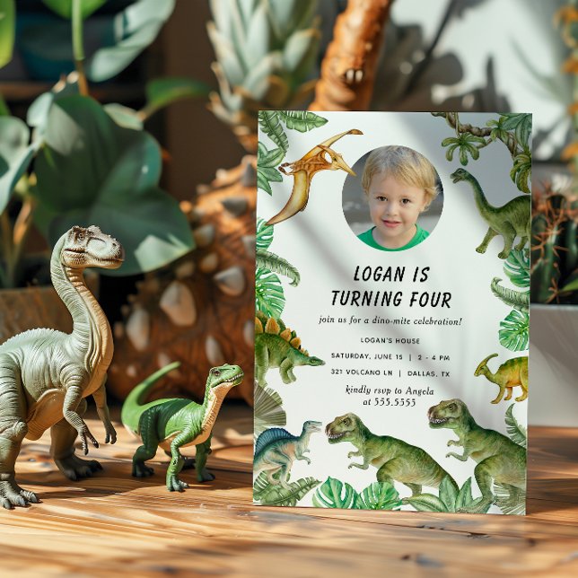 Invitación Foto de cumpleaños de dinosaurio (Subido por el creador)