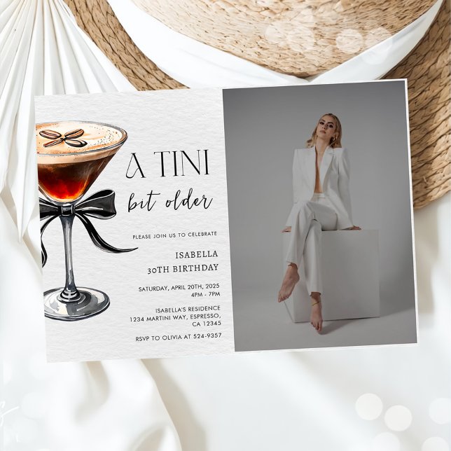 Invitación Foto de cumpleaños de Espresso Martini Tini bit ma (Subido por el creador)