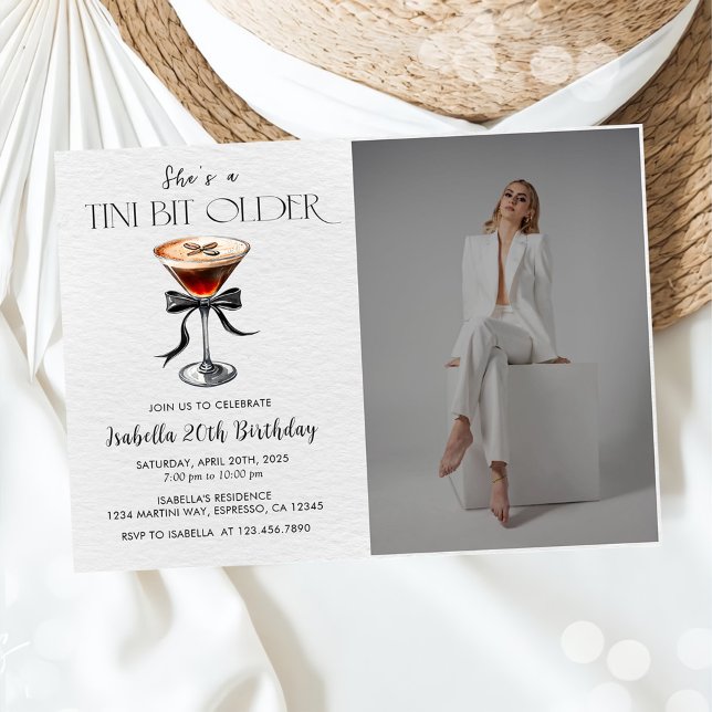 Invitación Foto de cumpleaños de Espresso Martini Tini bit ma (Subido por el creador)