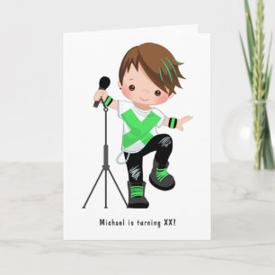 Invitación Foto de cumpleaños de estrella de rock de niño peq