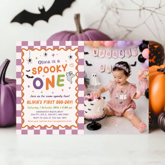 Invitación Foto de cumpleaños de fantasma de Halloween Spooky