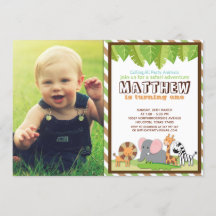 Foto de cumpleaños de fiesta Animales Jungle Safar