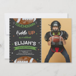 Invitación Foto de cumpleaños de fútbol americano