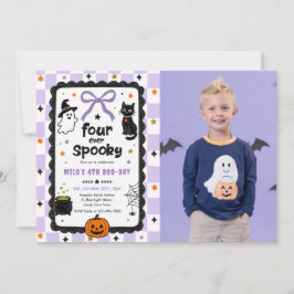 Invitación Foto de cumpleaños de Halloween espeluznante Gingh