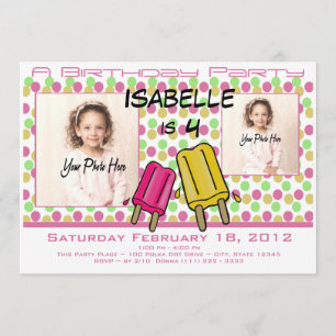 Invitación Foto de cumpleaños de Ice Cream Tream