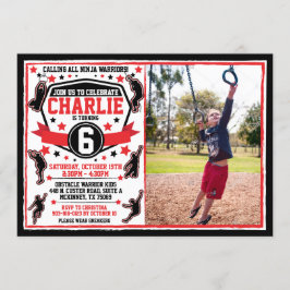 Invitación Foto de cumpleaños de los Guerreros de Ninja