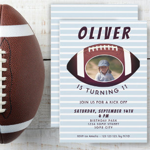 Invitación Foto de cumpleaños de niño de deportes de balón de