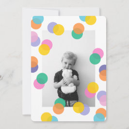 Invitación Foto de cumpleaños de niños de Confetti