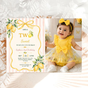 Invitación Foto de cumpleaños de nuestro amor amarillo modern