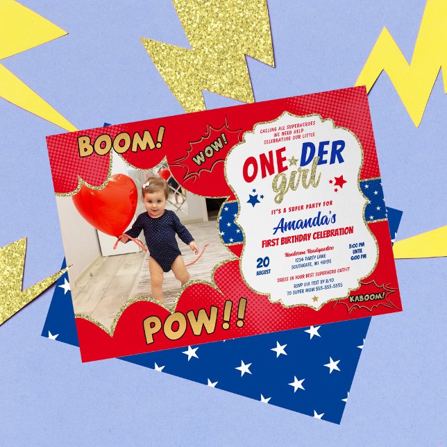 Invitación Foto de cumpleaños de Oneder Girl (Subido por el creador)