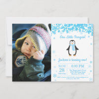 Foto de cumpleaños de Penguin Winter Boy