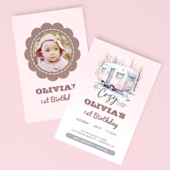 Invitación Foto de cumpleaños de un joven de camper feliz (Subido por el creador)