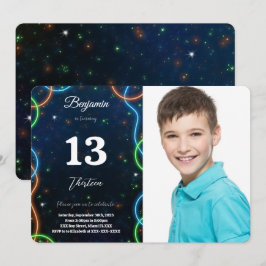 Invitación Foto de cumpleaños de un niño editable