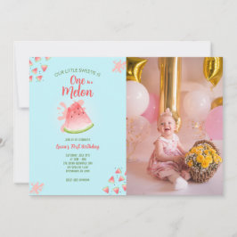 Invitación Foto de cumpleaños de una sandía de Melón