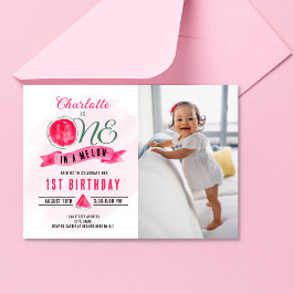 Invitación Foto de cumpleaños de una sandía de Melón