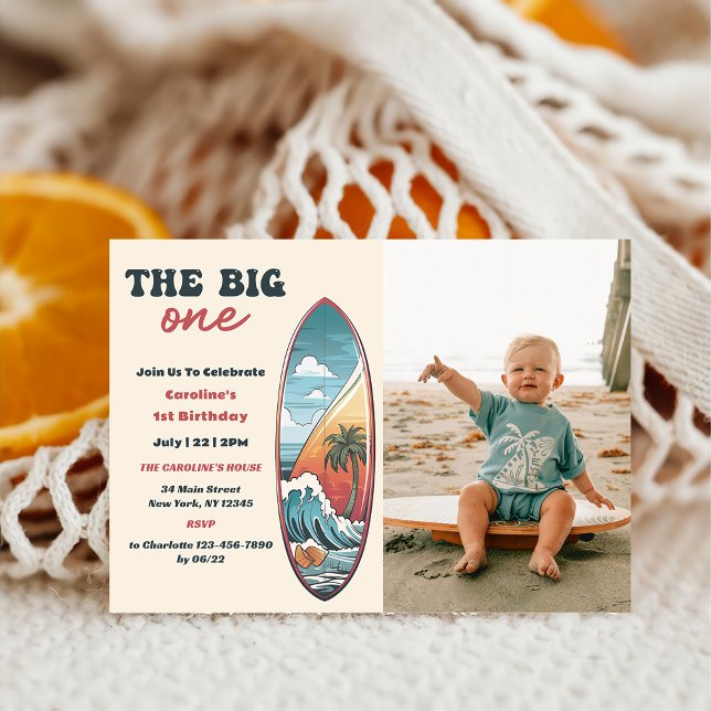 Invitación Foto de cumpleaños de uno tropical hawaiano (Subido por el creador)