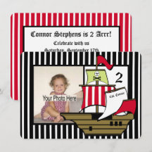 Foto de cumpleaños del barco pirata