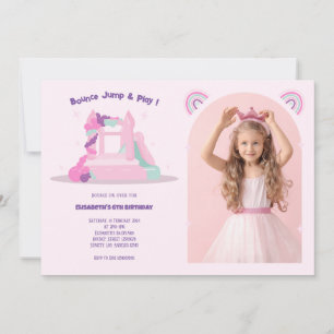 Invitación Foto de cumpleaños del castillo de la casa de la o