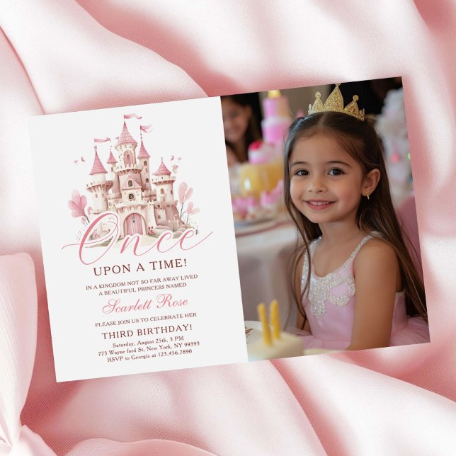 Invitación Foto de cumpleaños del castillo de la princesa Éra (Subido por el creador)