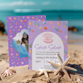 Invitación Foto de cumpleaños del Fiesta de la piscina de mar