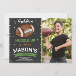 Invitación Foto de cumpleaños del partido Touchdown Football