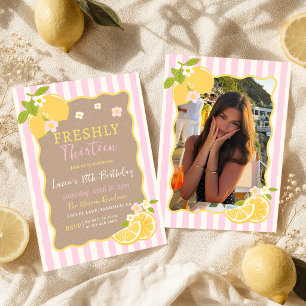 Invitación Foto de cumpleaños número 13 de Limonada Limón Fre