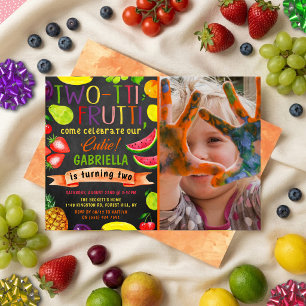 Invitación Foto de cumpleaños número 2 de Two-tti Frutti