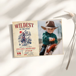 Invitación Foto de cumpleaños número 3 del Rodeo del Desierto