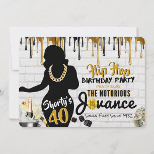 Invitación Foto de cumpleaños número 40 de Hip Hop