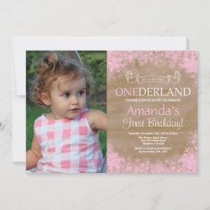 Invitación Foto de cumpleaños número uno de Winter Onederland