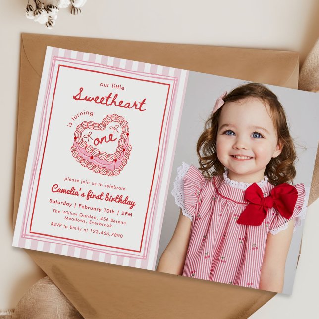 Invitación Foto de cumpleaños retro dibujada a mano para prim (Subido por el creador)