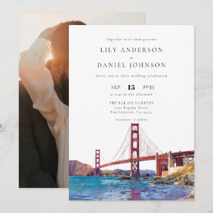 Invitación Foto de destino de boda en San Francisco