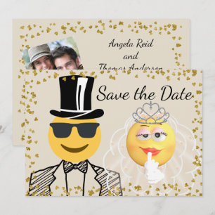 Invitación Foto de Emoji Guardar la fecha