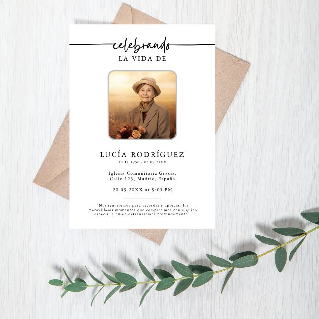 Invitación Foto de estampación en homenaje al funeral español (Subido por el creador)