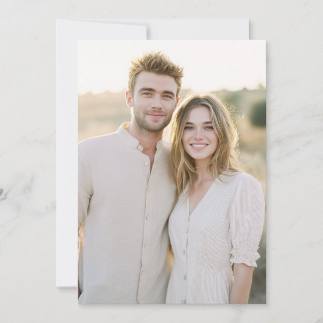 Invitación Foto de estilo de vida beige sereno (Anverso)