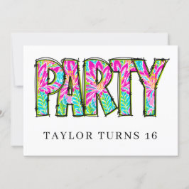 Invitación * FOTO DE FIESTA Cumpleaños Cualquier Evento Perso