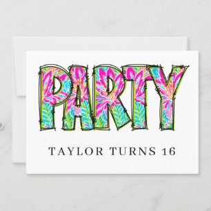 Invitación * FOTO DE FIESTA Cumpleaños Cualquier Evento Perso