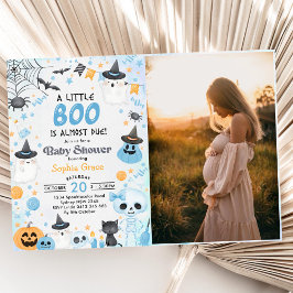 Invitación Foto de fiesta de baby shower de fantasma de Hallo