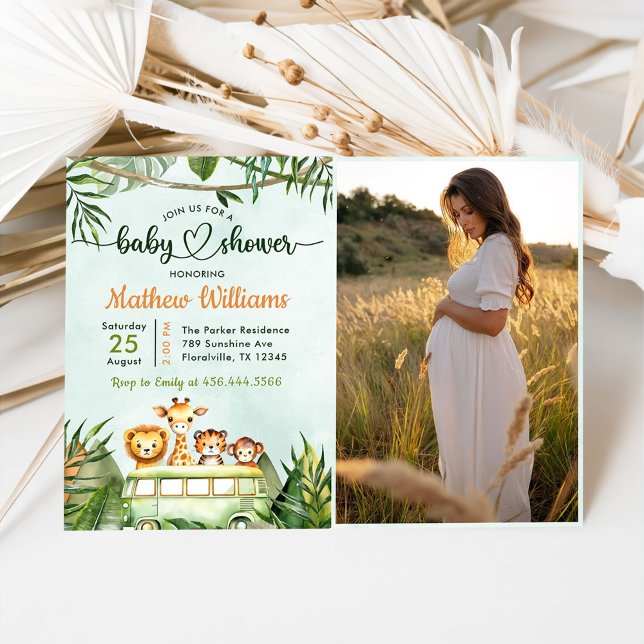 Invitación Foto de Fiesta de Baby Shower de Jungle Safari (Subido por el creador)