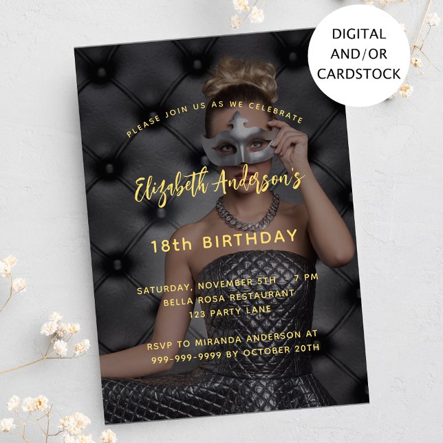 Invitación Foto de fiesta de cumpleaños (Subido por el creador)