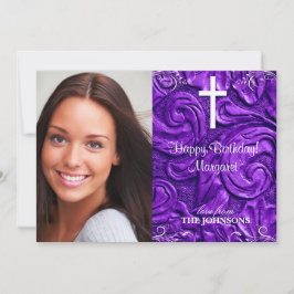 Invitación Foto de fiesta de cumpleaños cristiana Yo puedo ha