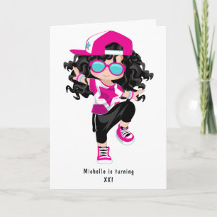 Invitación Foto de fiesta de cumpleaños de chica de rap Cool