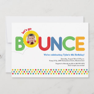 Invitación Foto de fiesta de cumpleaños de la casa de Bonza,