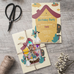 Invitación Foto de Fiesta de cumpleaños de los niños de la ca