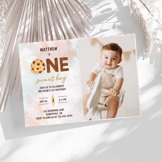 Invitación Foto de fiesta de cumpleaños de One Sweet Cookie (Subido por el creador)